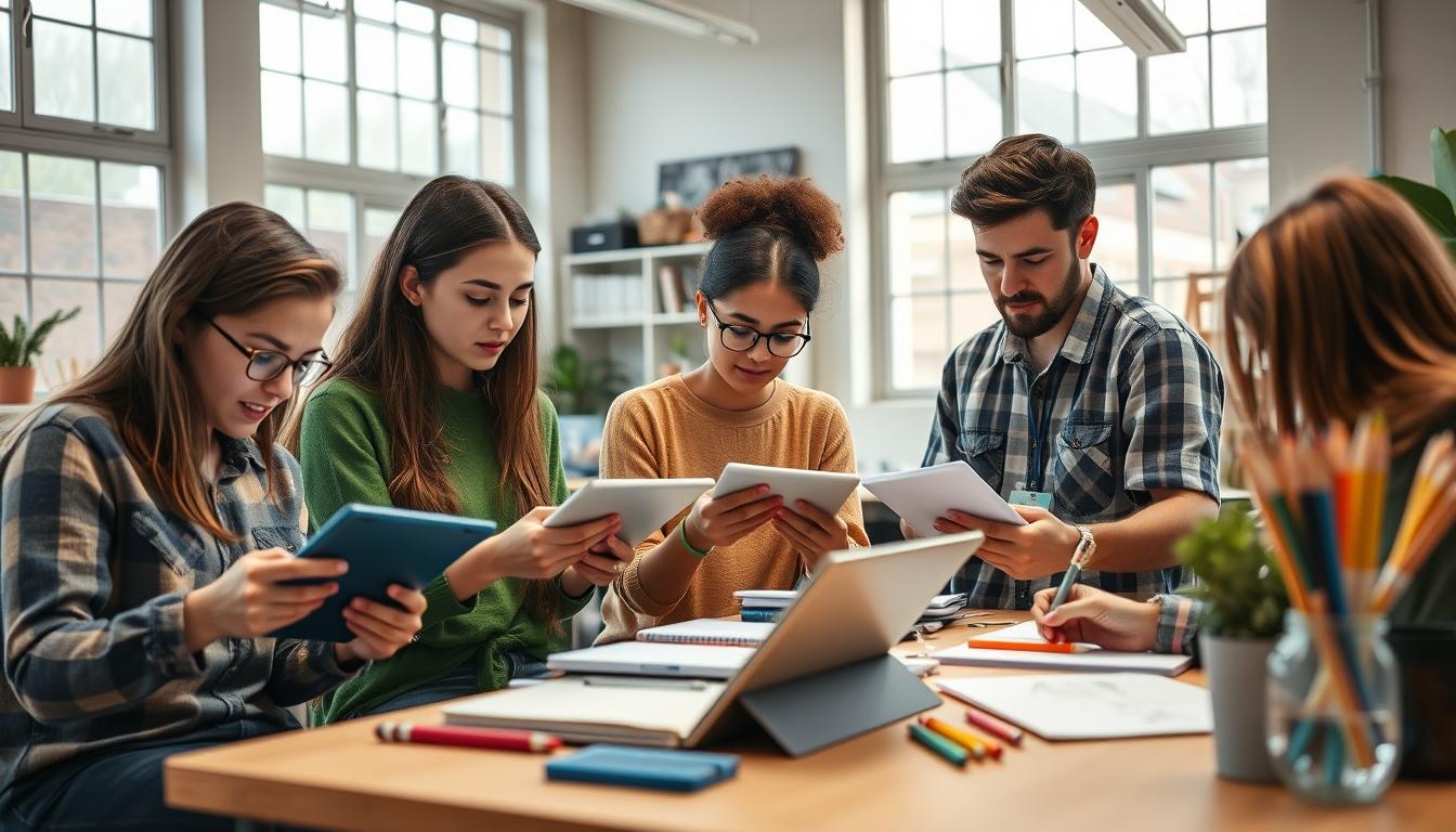 Student developing practical and academic skills