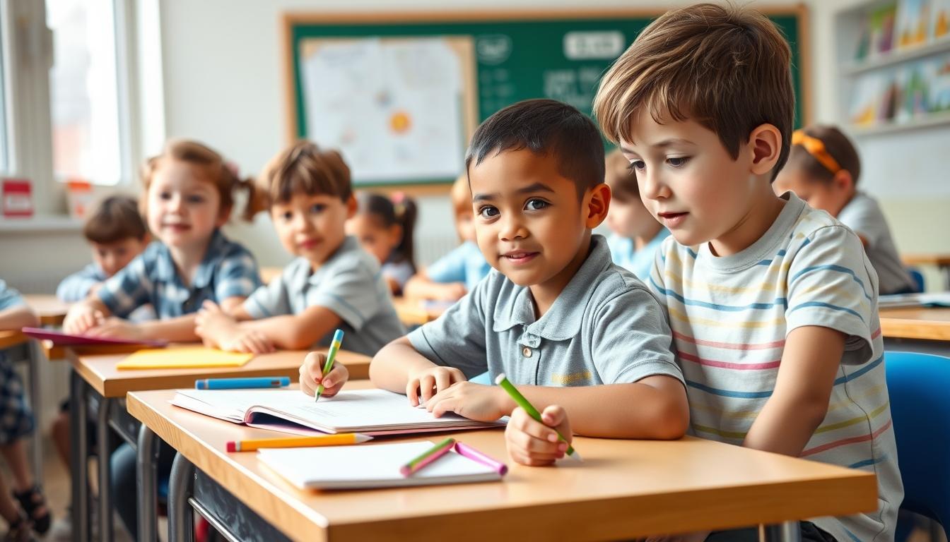 Student using learning strategies while studying